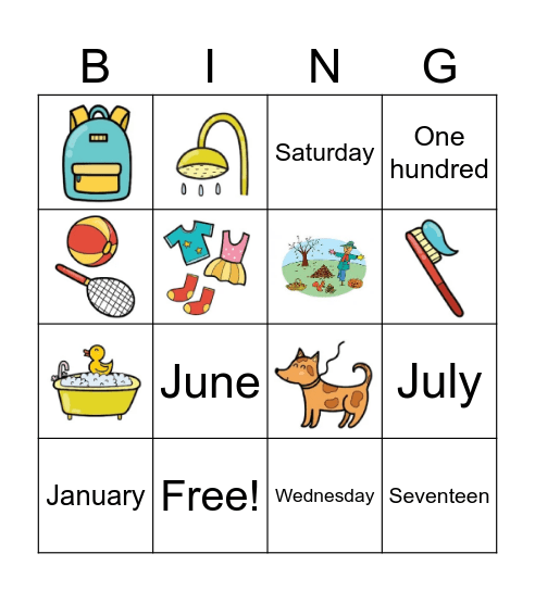 Revision Bingo Card