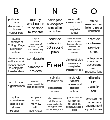 QEP Bingo Card
