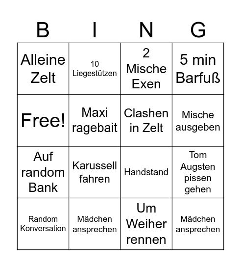 Kärwa Bingo Card