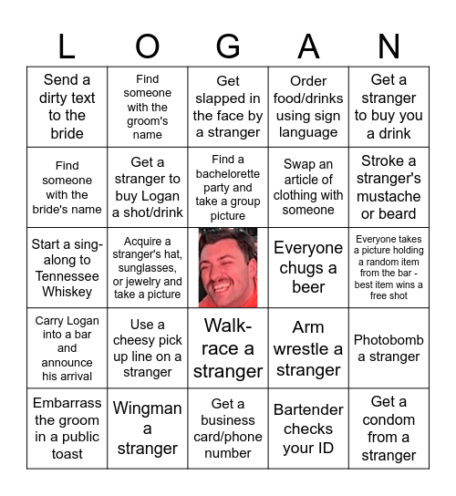 TIPSY IN TENNESSEE Bingo Card