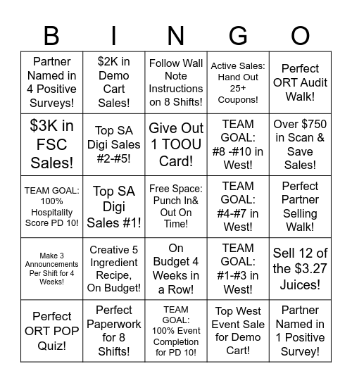 CONNECTIONS PARTNER: ______________ Bingo Card