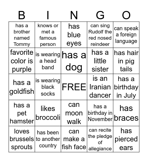 Academy Buddy Bingo Card