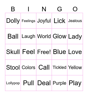L-Syllable Bingo with Dolly Bingo Card