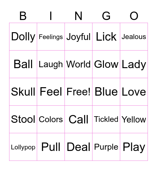 L-Syllable Bingo with Dolly Bingo Card