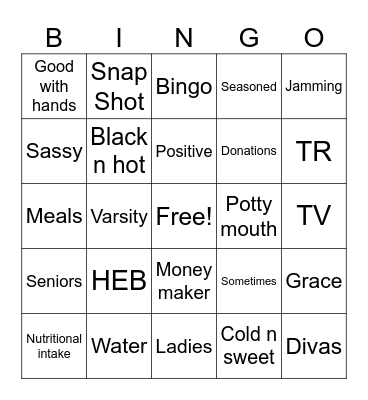 Varsity Divas Bingo Card