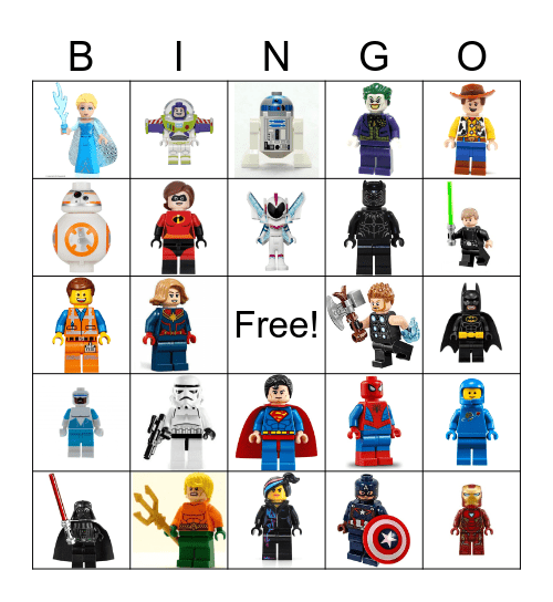 LEGO MINIFIGURE BINGO Card
