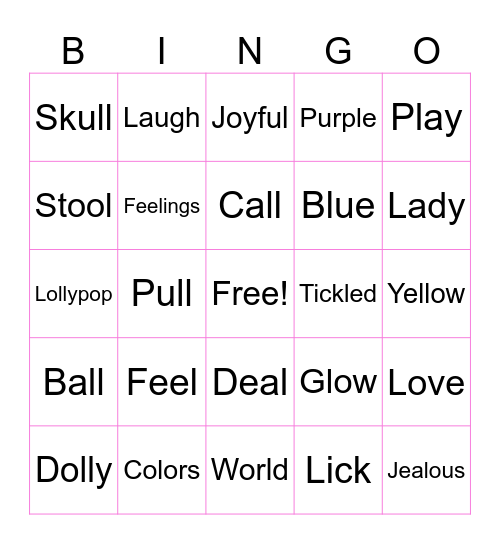 L-Syllable Bingo With Dolly Bingo Card