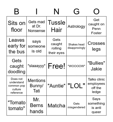 Otis Bingo Card