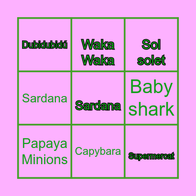 BINGO MUSICAL Bingo Card