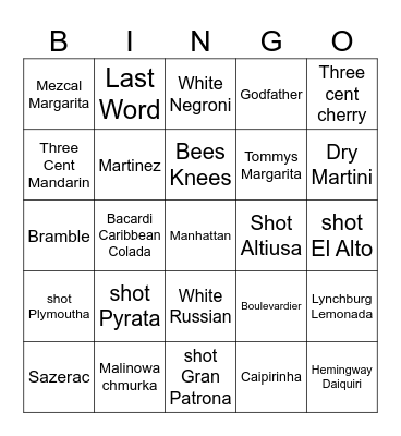 ZAGRYWKI BAR Bingo Card