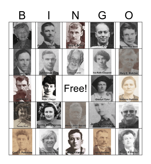 Family Bingo! Bingo Card