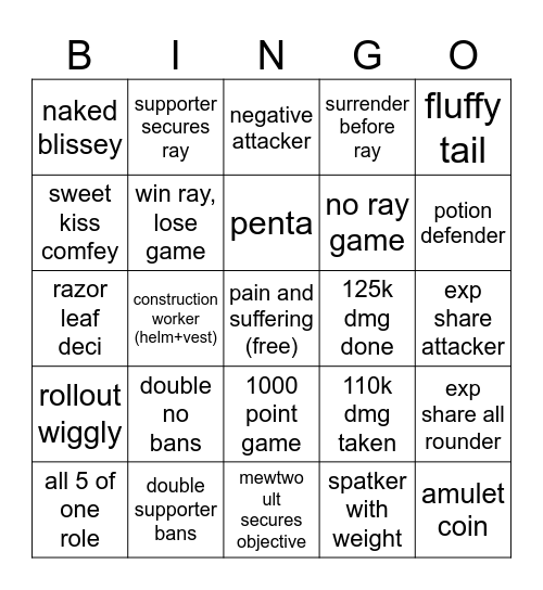 unite bingo Card