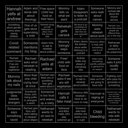 okay Bingo Card