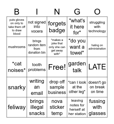 auntie bingo Card