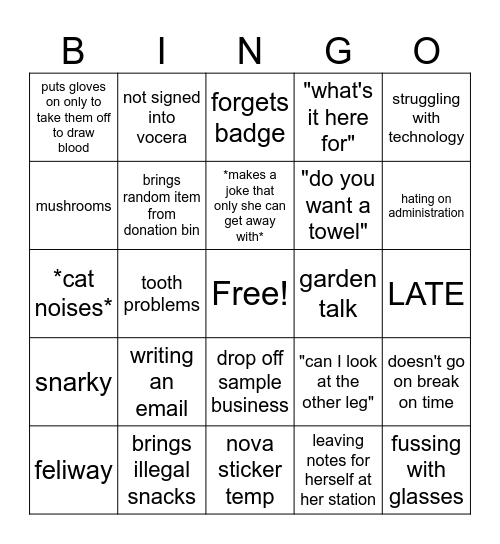 auntie bingo Card