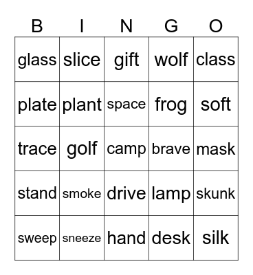 Review Bingo Card