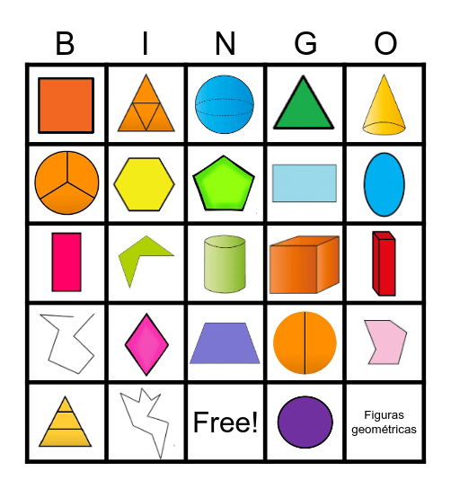 Figuras geométricas Bingo Card