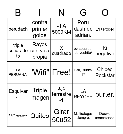Bingo Tenka v1 xdd Bingo Card