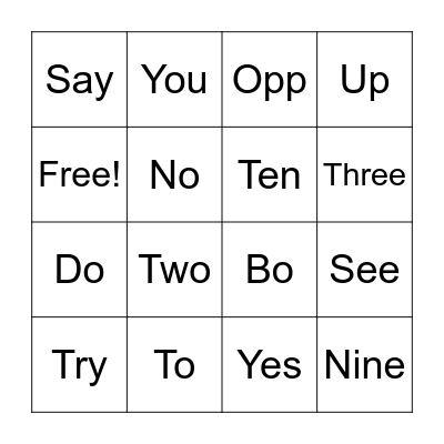 Tegan’s Songs Bingo Card