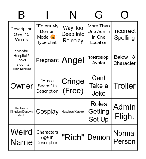 Maple Hospital Bingo Card