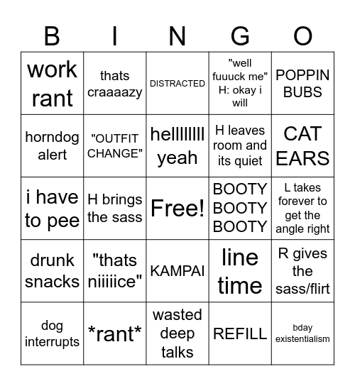 ry bday Bingo Card