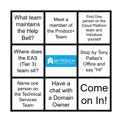 SkyTouch Open House Bingo Card