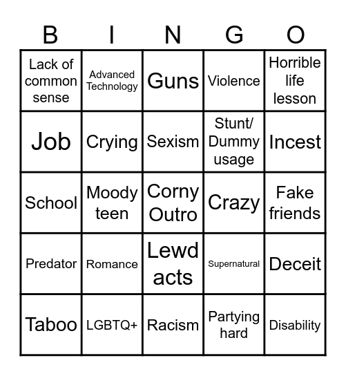 Tomorrow’s Dharr Man Bingo Card