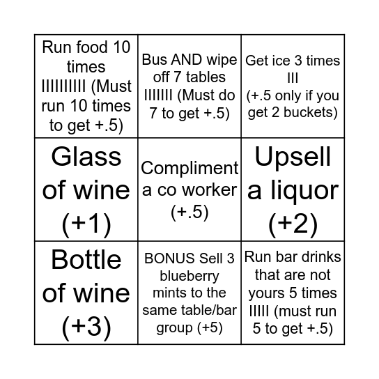 FriYAY Bingo Card