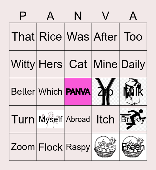 PANVA BINGO Card