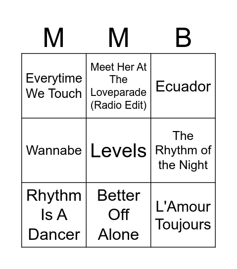 WILDEBURG Bingo Card