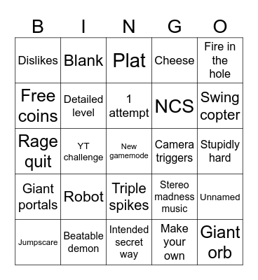 Hard recent tab bingo Card