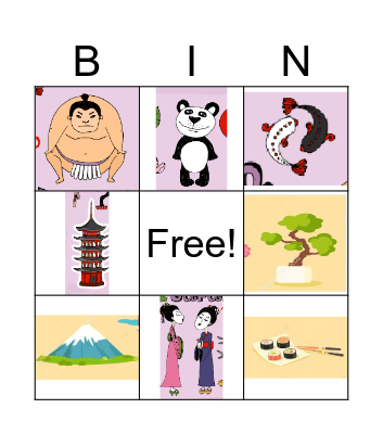 JAPAN Bingo Card