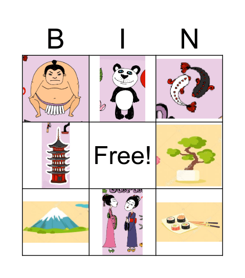 JAPAN Bingo Card