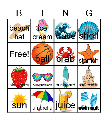 Summer Bingo Card