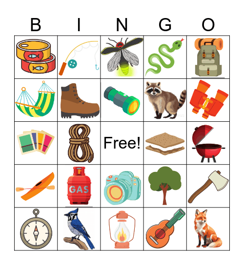 Camping Bingo Card