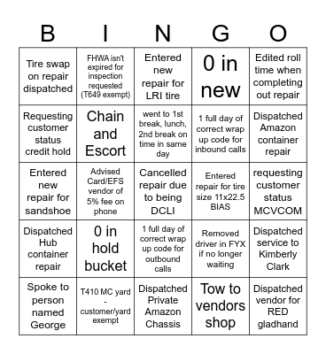 FYX IMD July BINGO Card