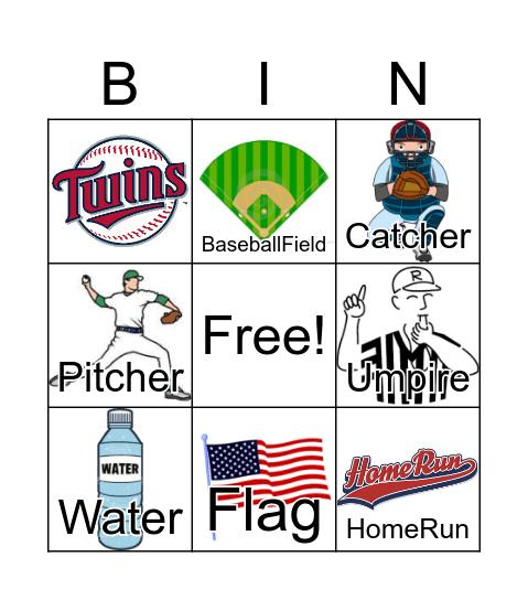 Baseball Bingo Card
