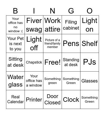 Remote Bingo Card
