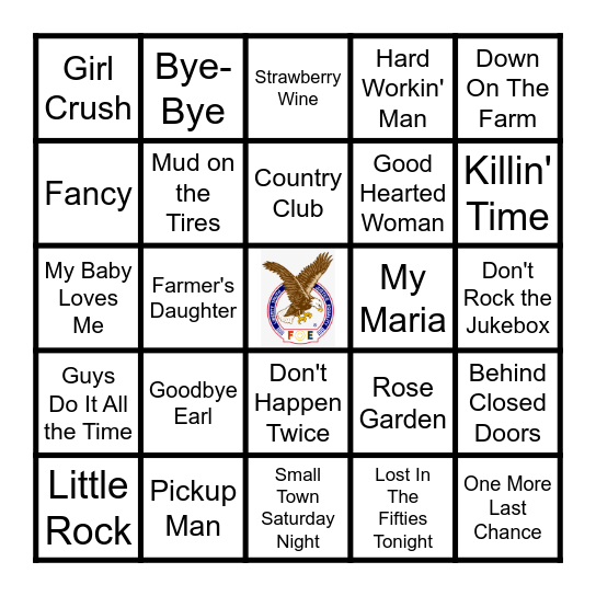 CLASSIC COUNTRY Bingo Card