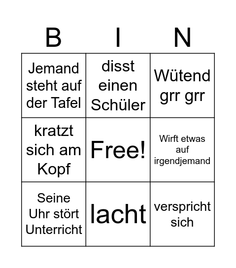 Herr Eisner Bingo Card