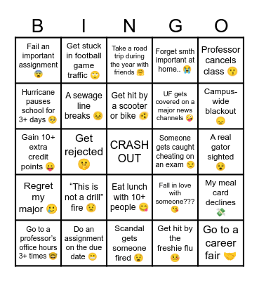 UF BINGO FRESHIE 25-26 Bingo Card
