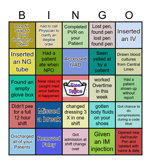 Nursing Bingo Card