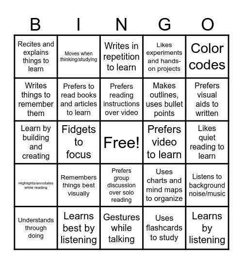 Respect Bingo Card