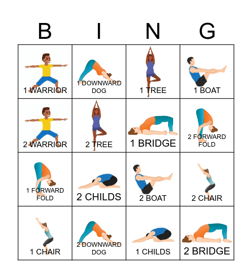 YOGA BINGO Card