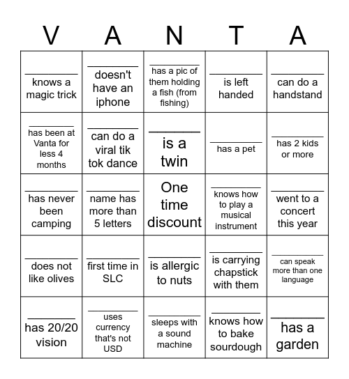 ISO 2700-WON Bingo Card