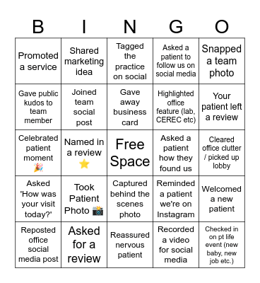 RDA Brand Buzz Bingo Card