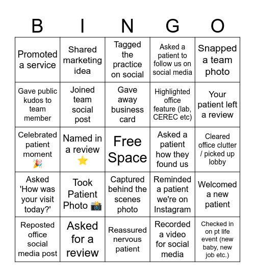 RDA Brand Buzz Bingo Card