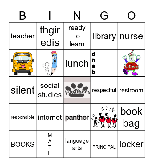WELCOME BACK TO SCHOOL Bingo Card