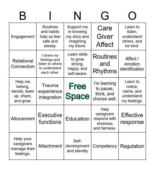 ARC Bingo Card