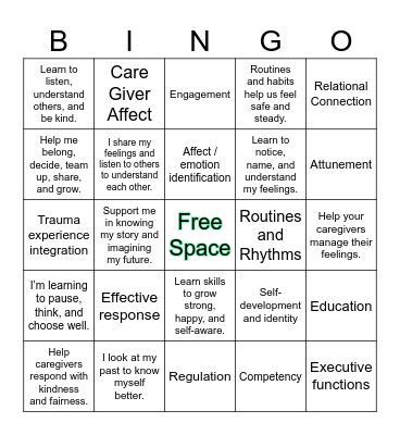 ARC Bingo Card